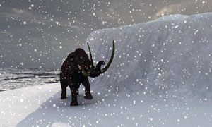 Mammut im Schnee